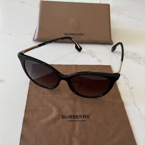 Burberry Black and Gold Sunglasses